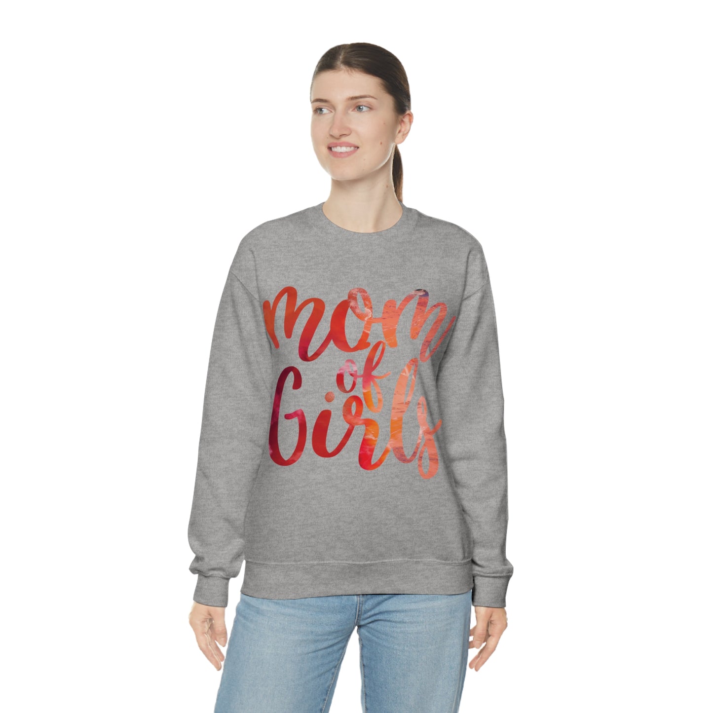 mom of girls Crewneck Sweatshirt