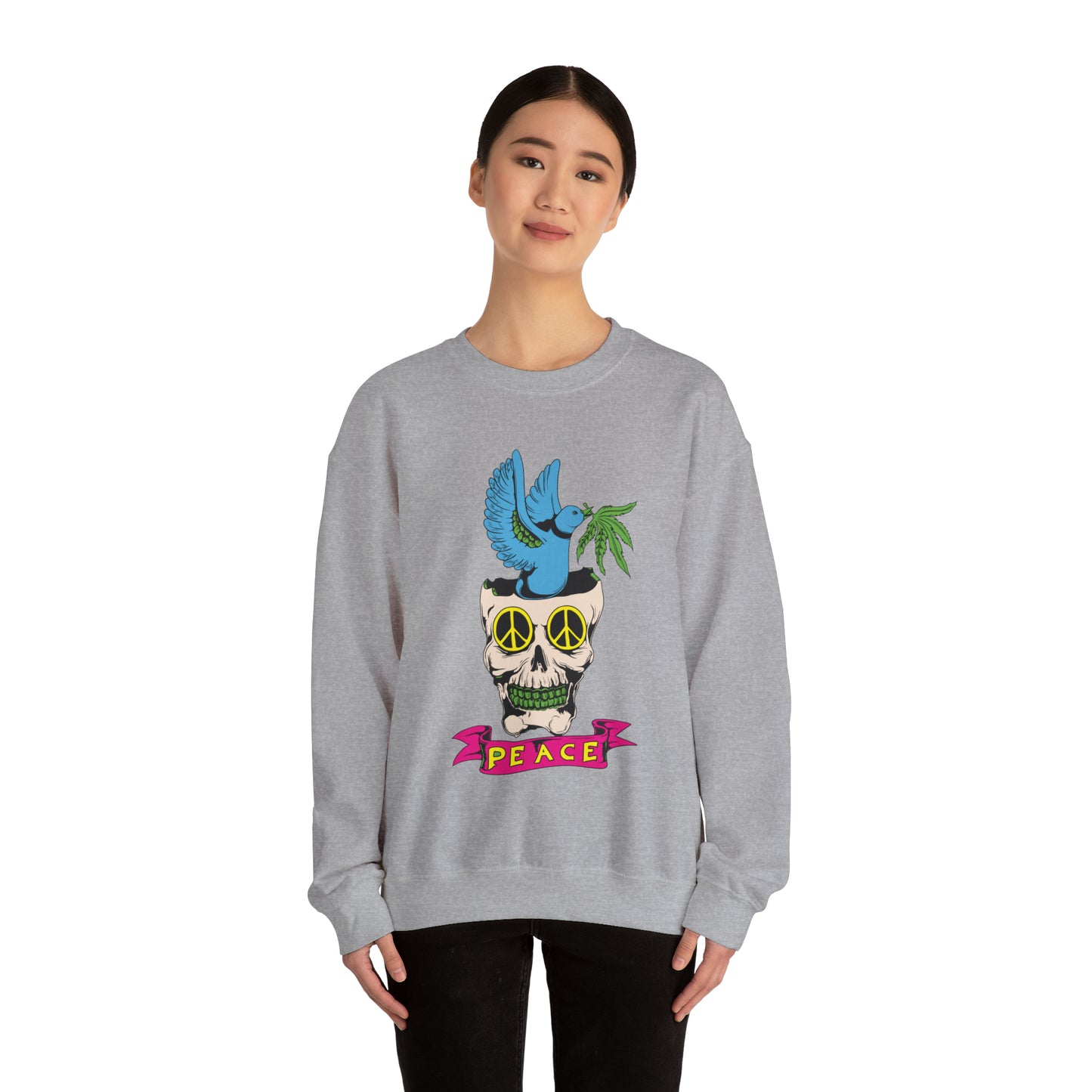 Peace Hippie Bird Crewneck Sweatshirt