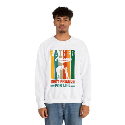 Best friends forever are father and son vintage Crewneck Sweatshirt