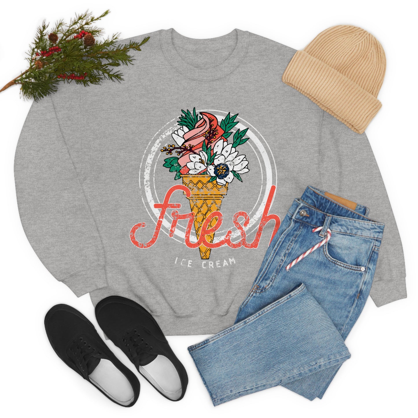 Fresh Like Ice Cream Crewneck Sweatshirt