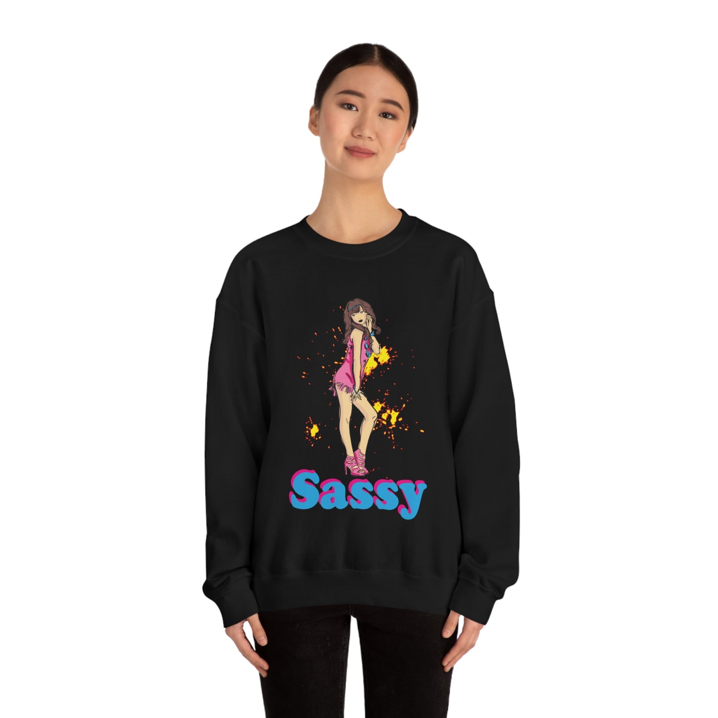 Sassy_girl Crewneck Sweatshirt