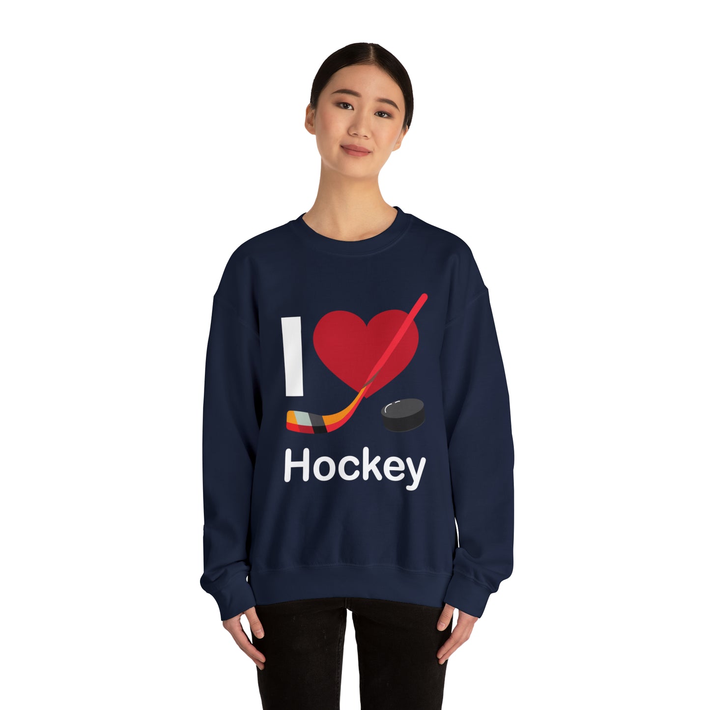 I love hockey Crewneck Sweatshirt