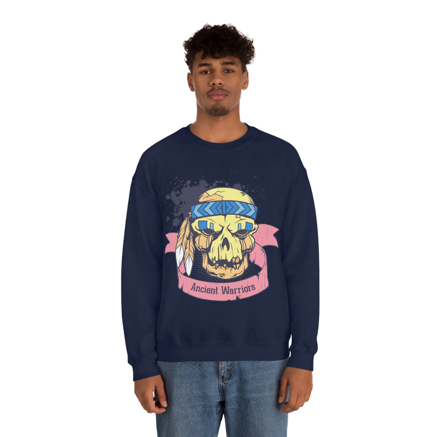 Ancient Warrior Skull Chief Crewneck Sweatshirt