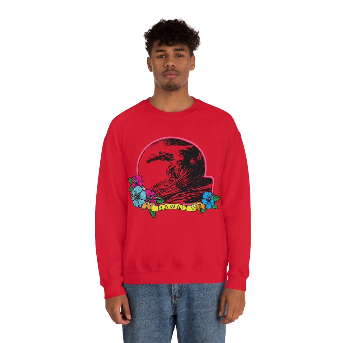 Hawaii Waves Crewneck Sweatshirt