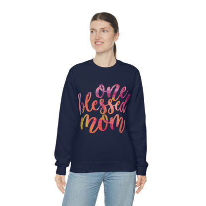 One blessed mom Crewneck Sweatshirt