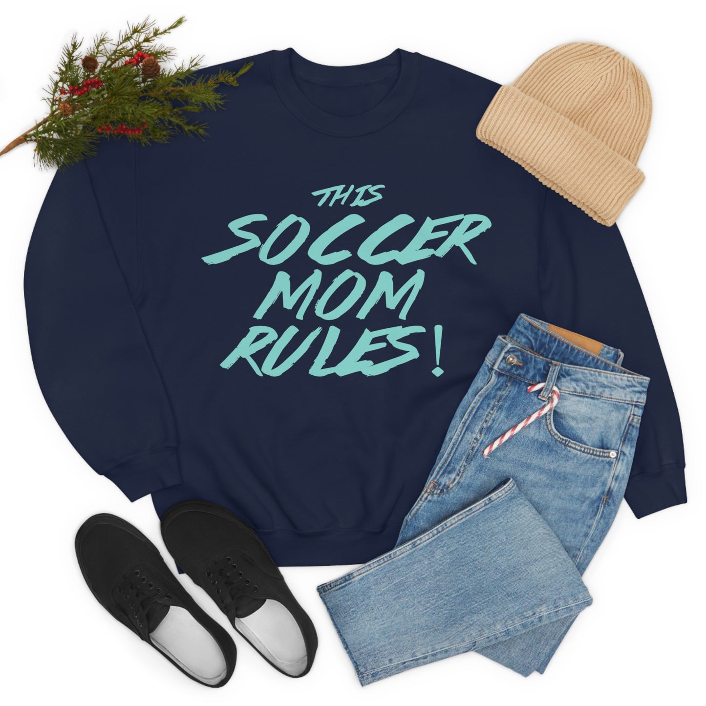 Soccer mom rules Crewneck Sweatshirt