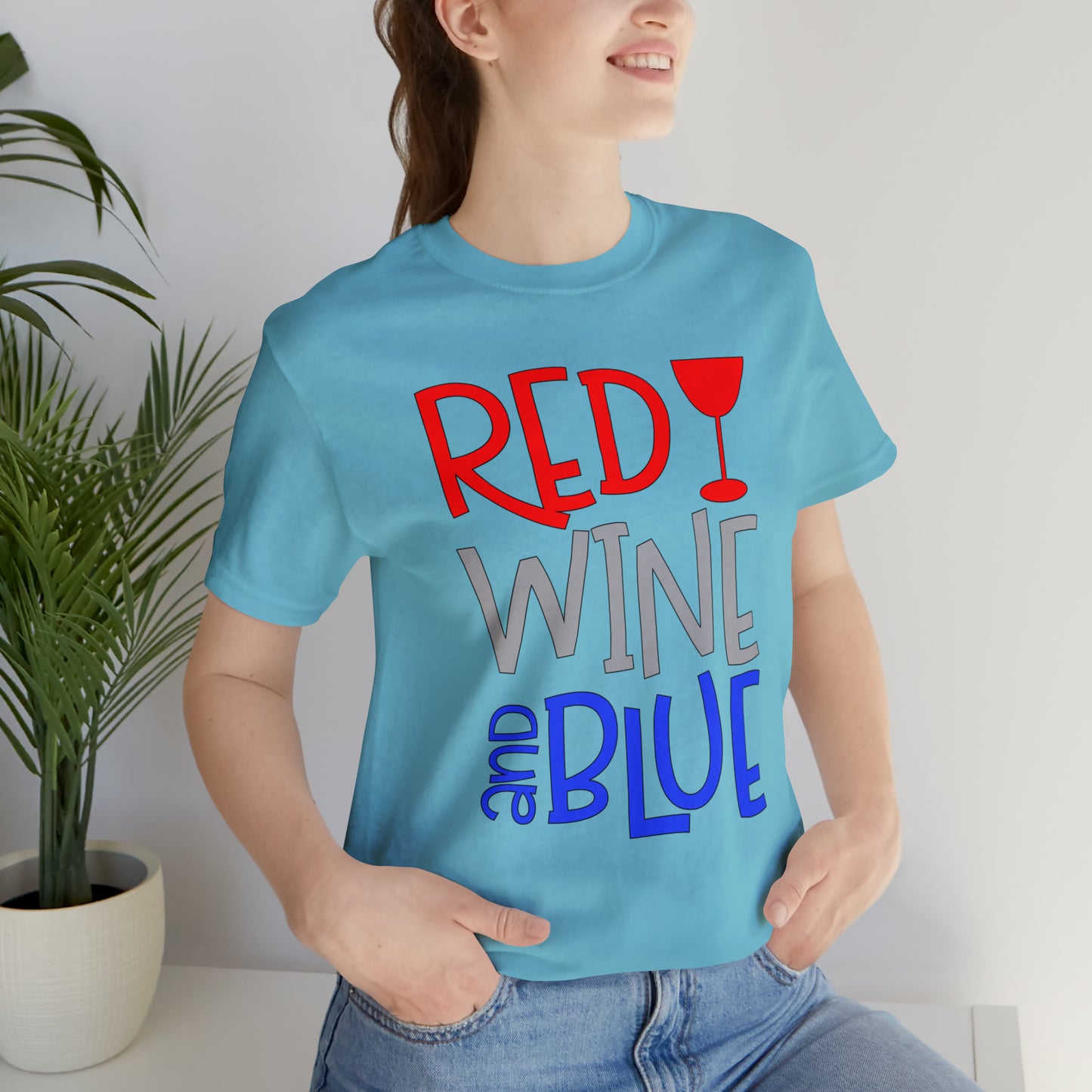 Red Wine Blue T-Shirt