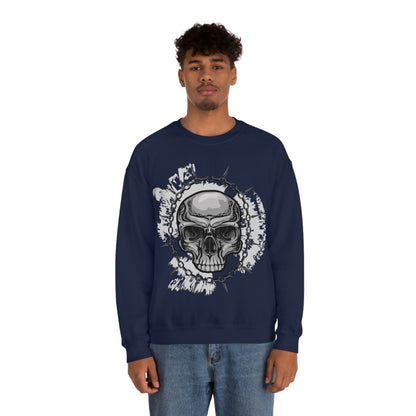 Skull Chain Splatter Crewneck Sweatshirt