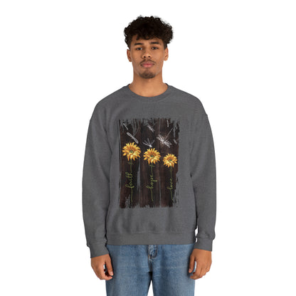 Sunflowers Faith hope love Crewneck Sweatshirt