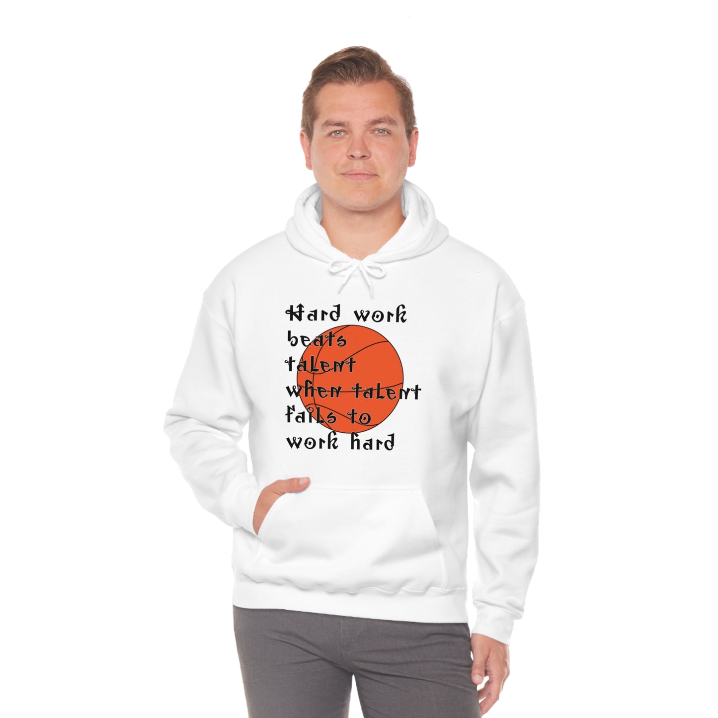 Hard work beats talent _ Basketball Hoodie