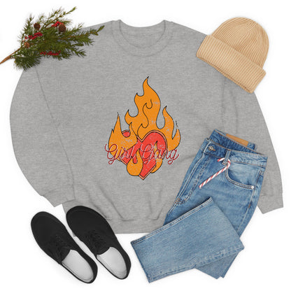 Girl Gang on Fire Crewneck Sweatshirt