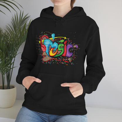 Music colorful graffiti Hoodie