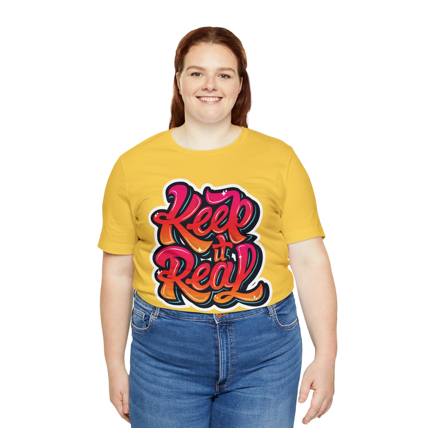 Keep it real colorful graffiti logo T-Shirt