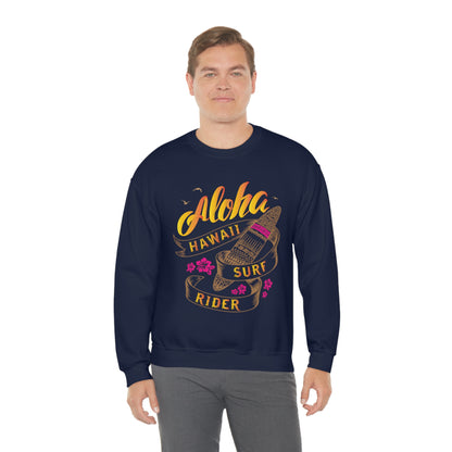 Aloha Hawaii Surf Rider Crewneck Sweatshirt