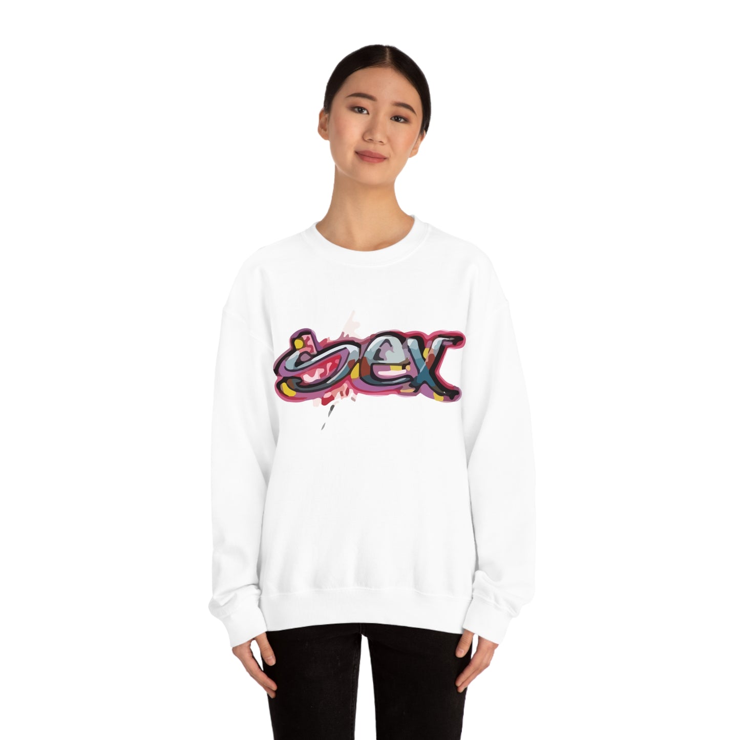 Sex colorful graffiti Crewneck Sweatshirt