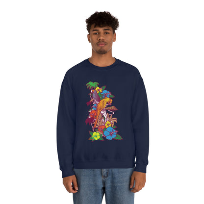 Parrot Jungle Floral Crewneck Sweatshirt