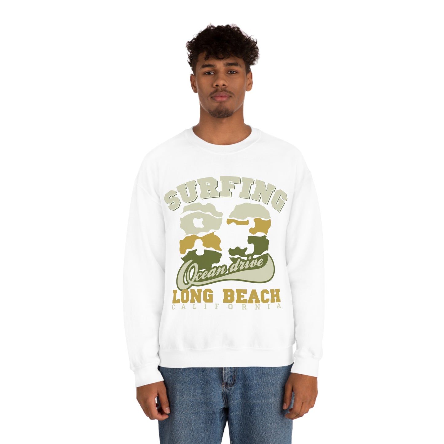 Long Beach Surfing Crewneck Sweatshirt