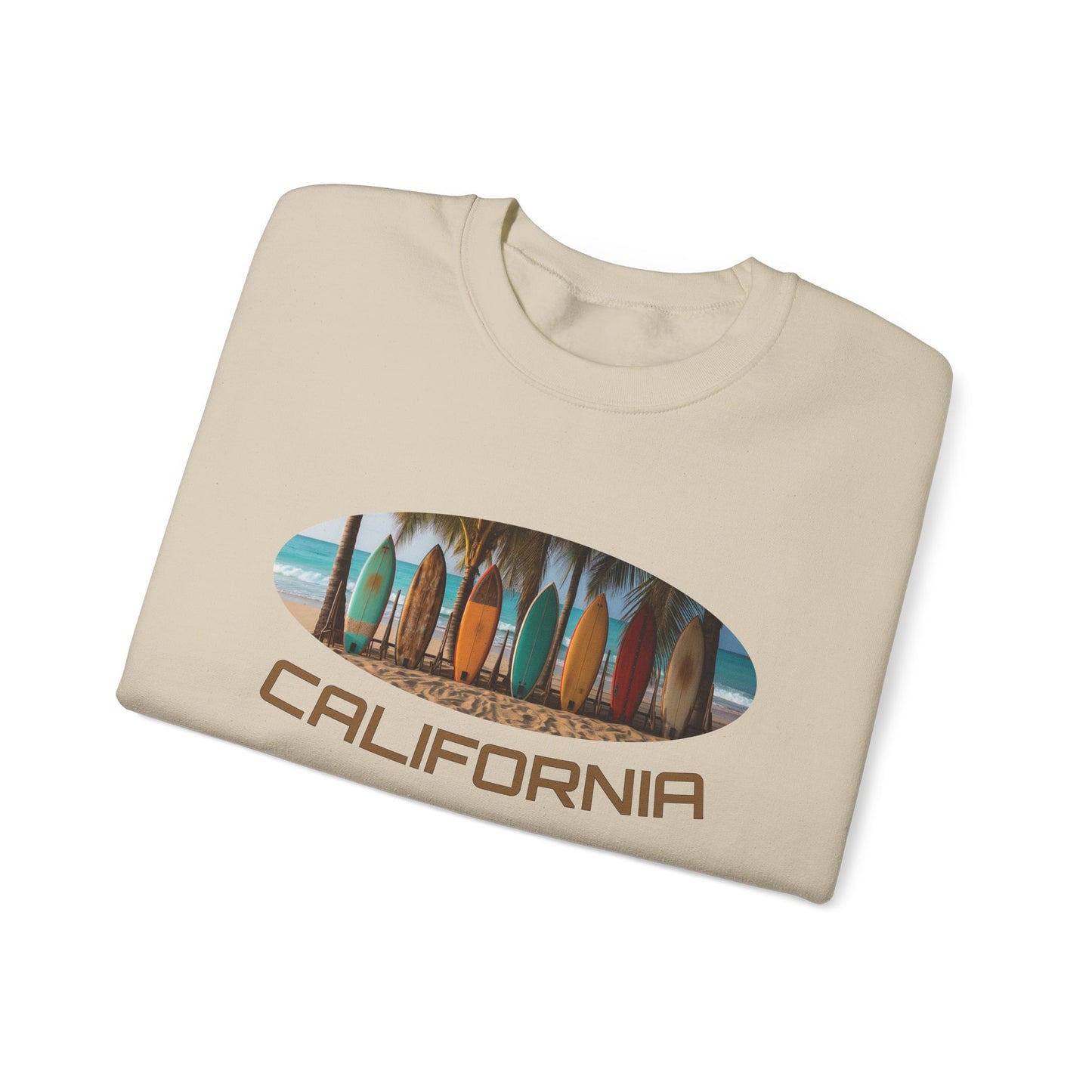 California beautiful surfer beach Crewneck Sweatshirt