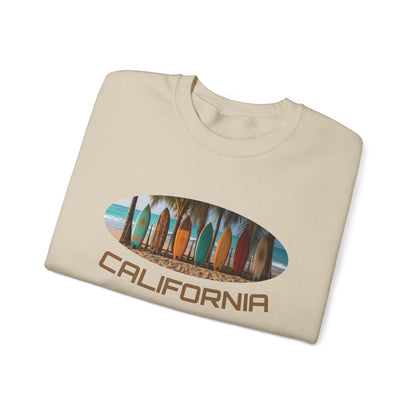 California beautiful surfer beach Crewneck Sweatshirt