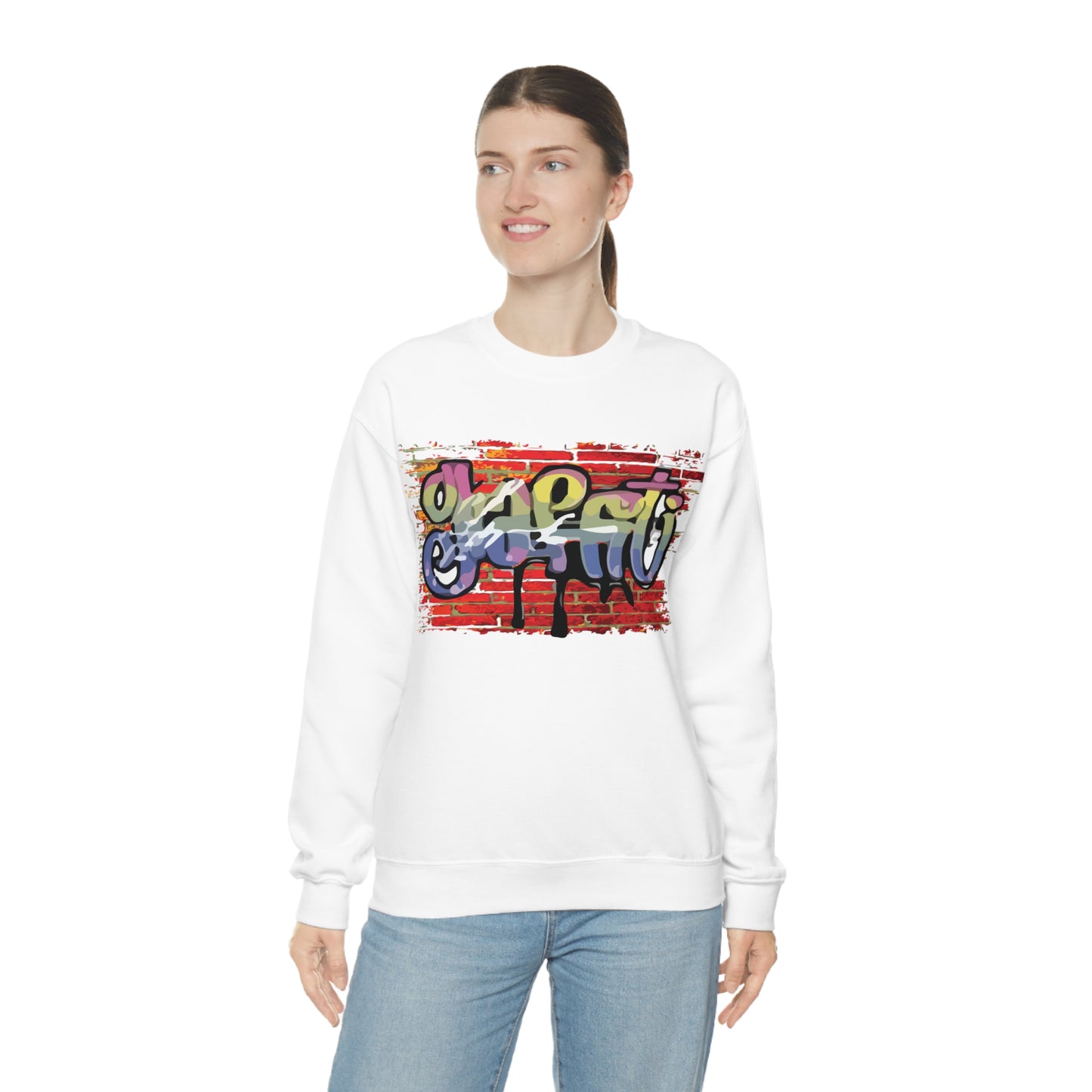 Graffiti on a wall Crewneck Sweatshirt