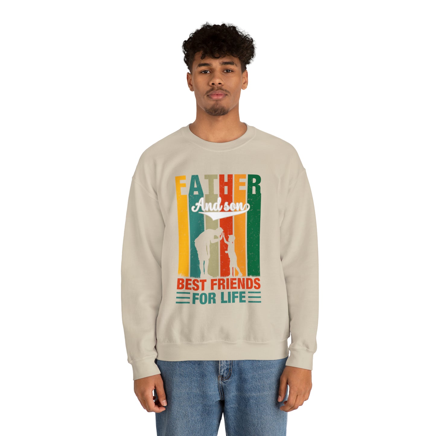 Best friends forever are father and son vintage Crewneck Sweatshirt