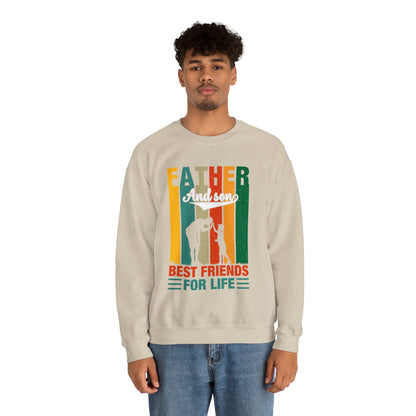 Best friends forever are father and son vintage Crewneck Sweatshirt