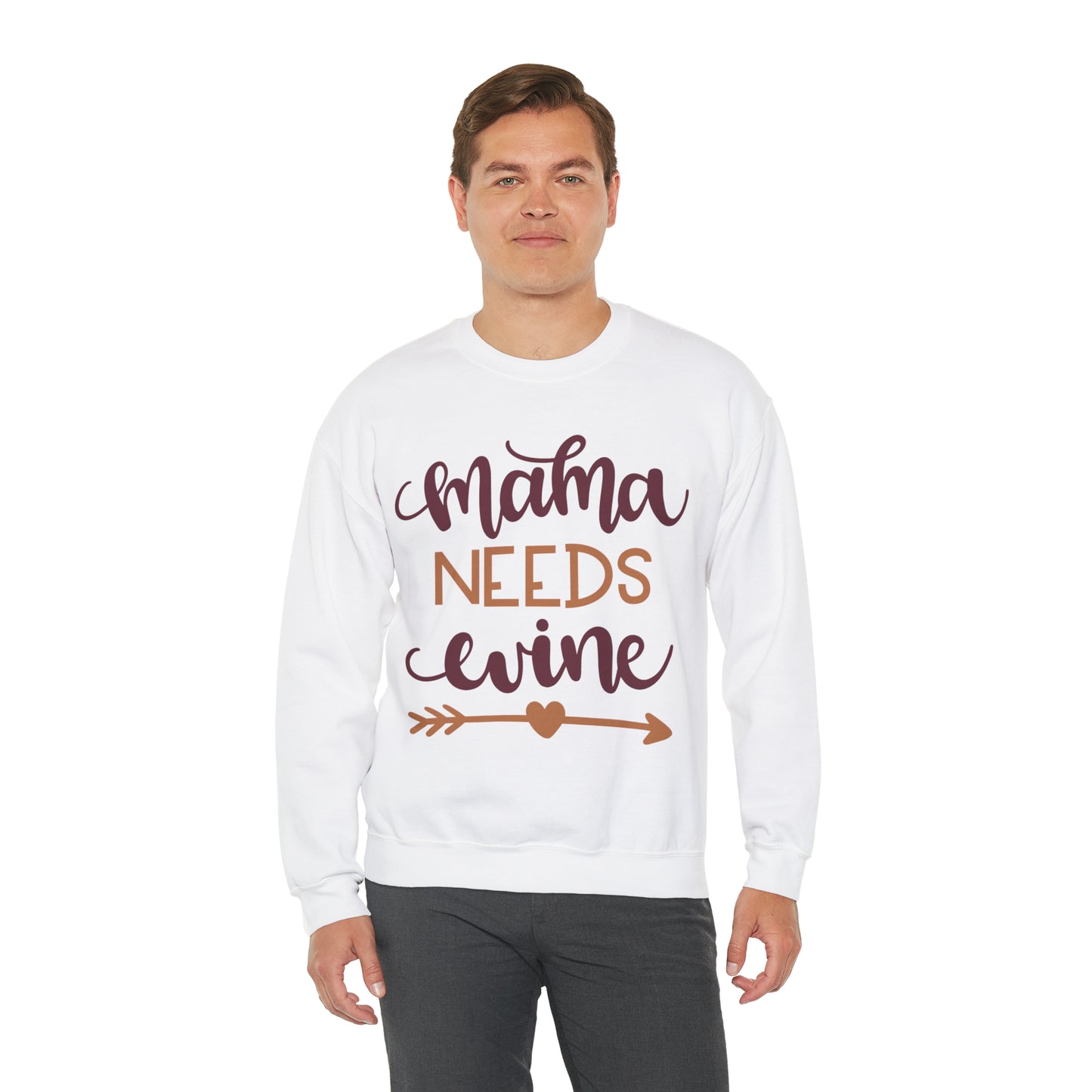 Mama_needs_wine Crewneck Sweatshirt