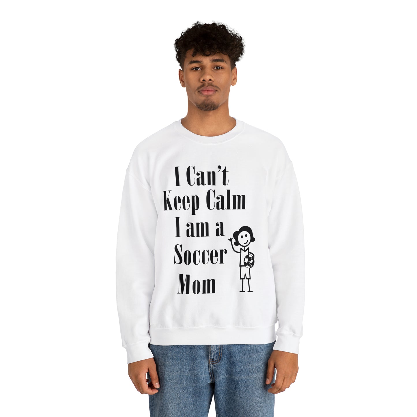 I can't keep calm I'm a soccer mom Crewneck Sweatshirt