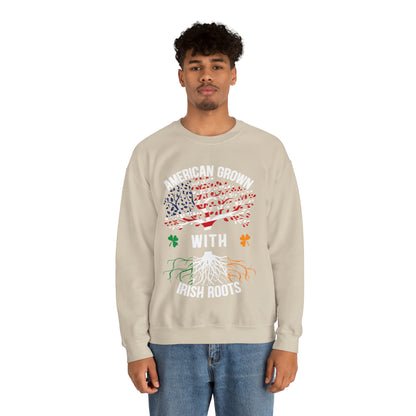 American born with Irish roots Crewneck Sweatshirt