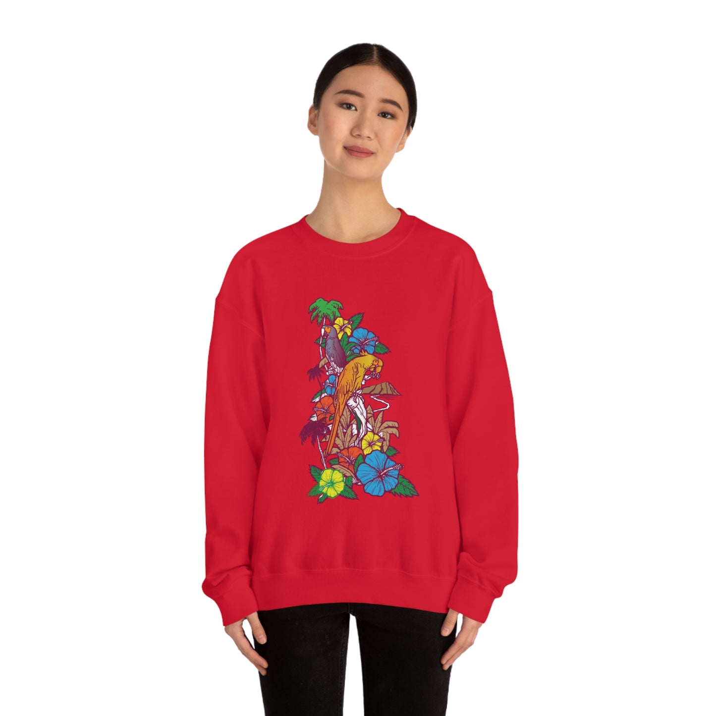 Parrot Jungle Floral Crewneck Sweatshirt