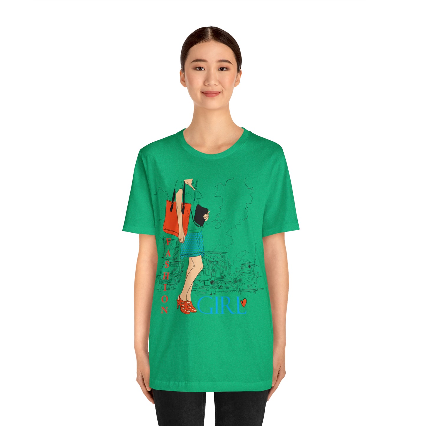 Fashion girl with a bag T-Shirt