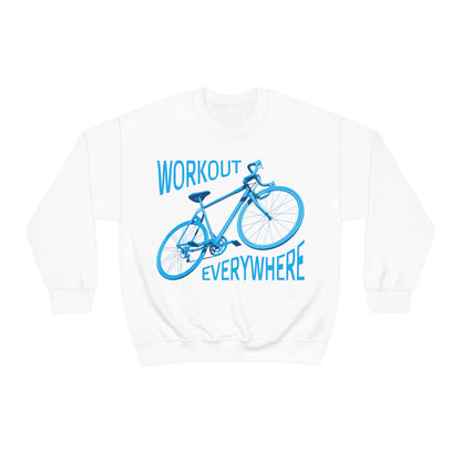 Workout everywhere bike Crewneck Sweatshirt