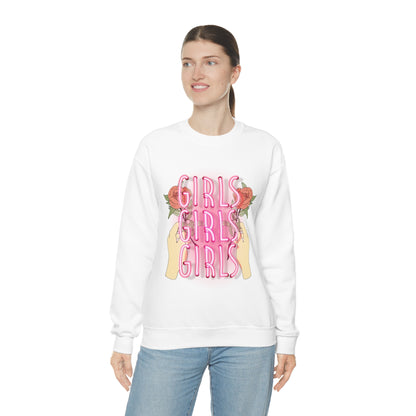 Girls Girls Girls Crewneck Sweatshirt