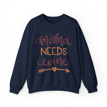 Mama_needs_wine Crewneck Sweatshirt