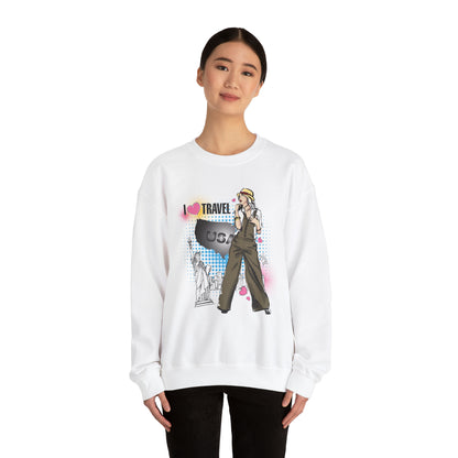 I love to travel Crewneck Sweatshirt