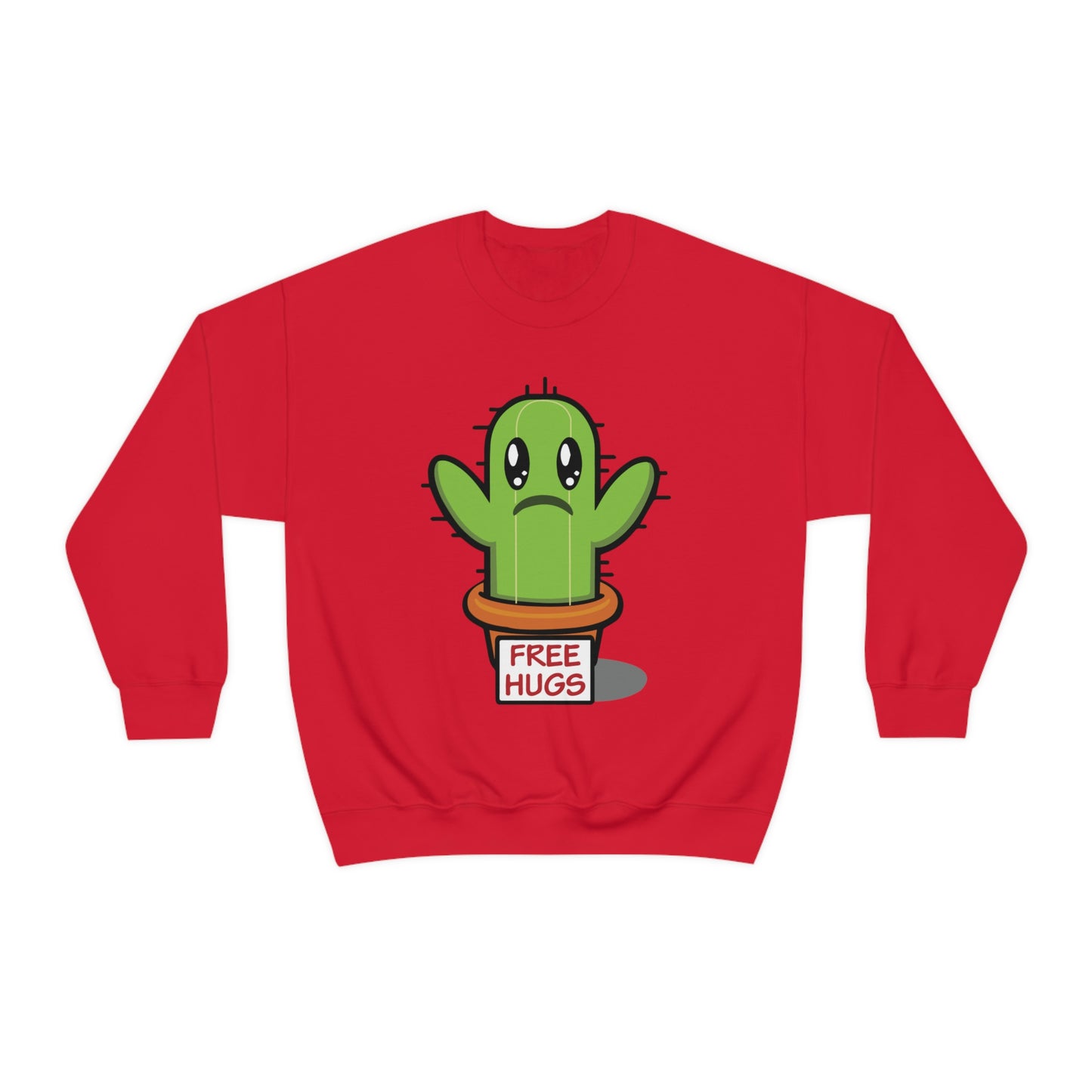 Free hugs sad cactus Crewneck Sweatshirt