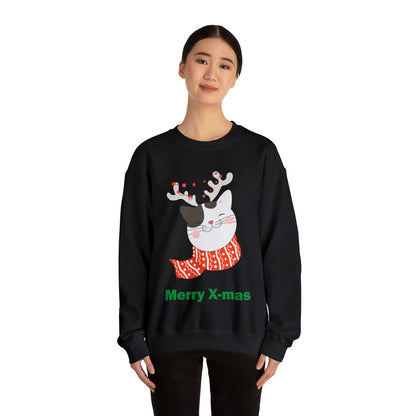 Merry X-mas cat Crewneck Sweatshirt