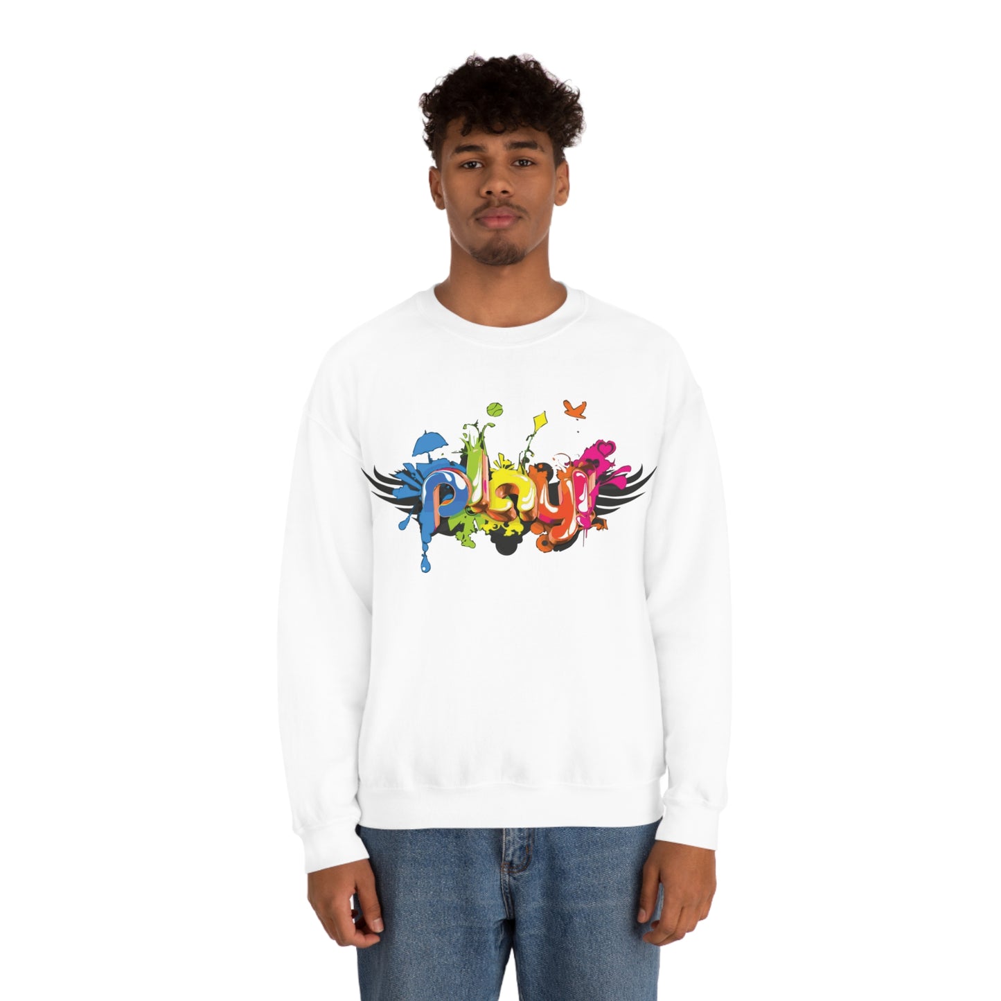 Play colorful graffiti Crewneck Sweatshirt