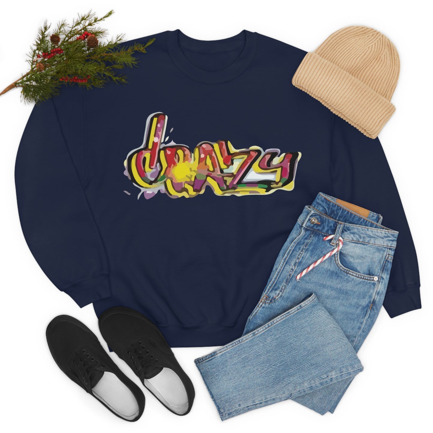 Crazy graffiti Crewneck Sweatshirt