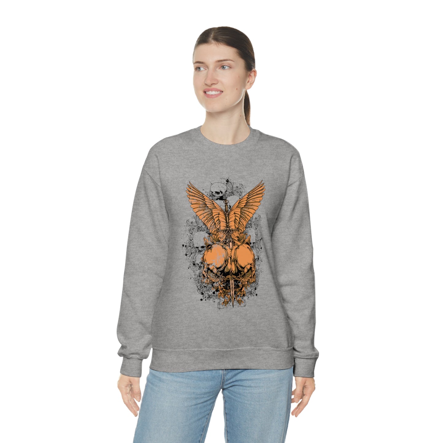 Angel Skulls Crewneck Sweatshirt