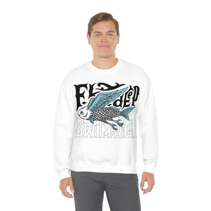 Fly deep swim high Crewneck Sweatshirt