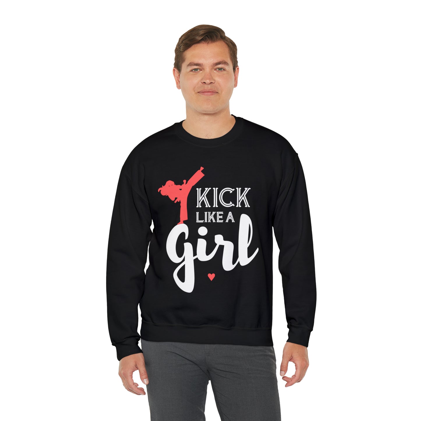 Kick Like A Girl Crewneck Sweatshirt