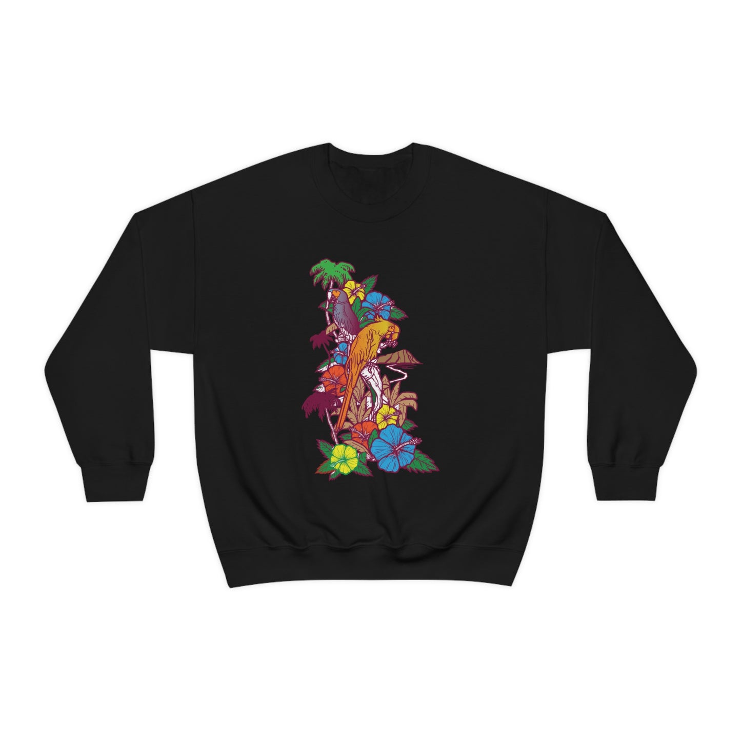 Parrot Jungle Floral Crewneck Sweatshirt