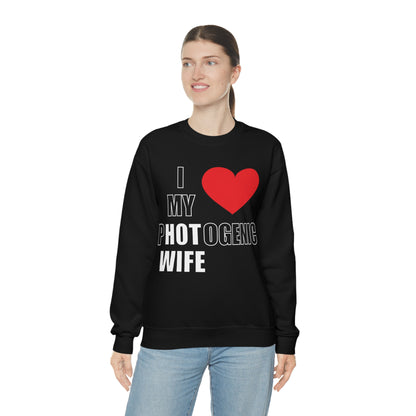 I love my pHOTogenic wife Crewneck Sweatshirt