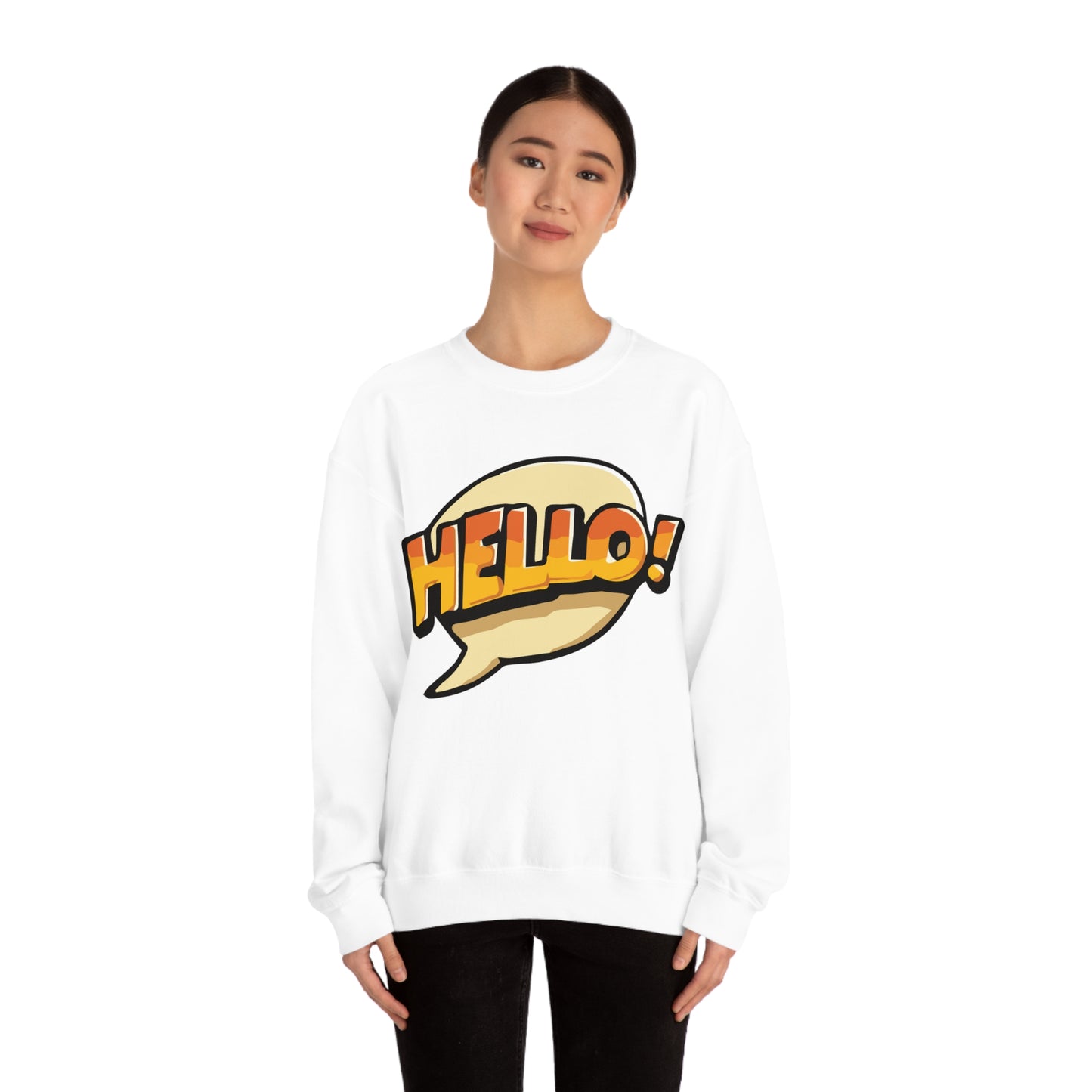 Hello! colorful Crewneck Sweatshirt