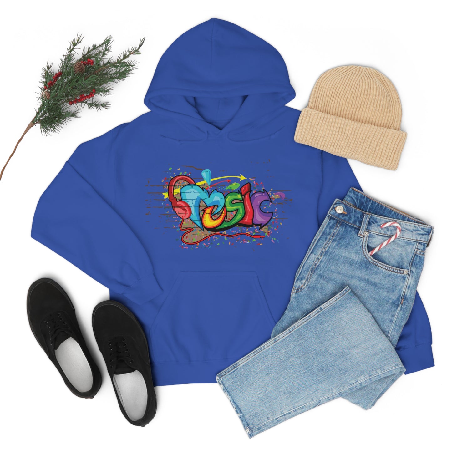 Music colorful graffiti Hoodie