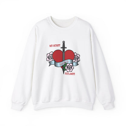 No heart feelings broken heart Crewneck Sweatshirt