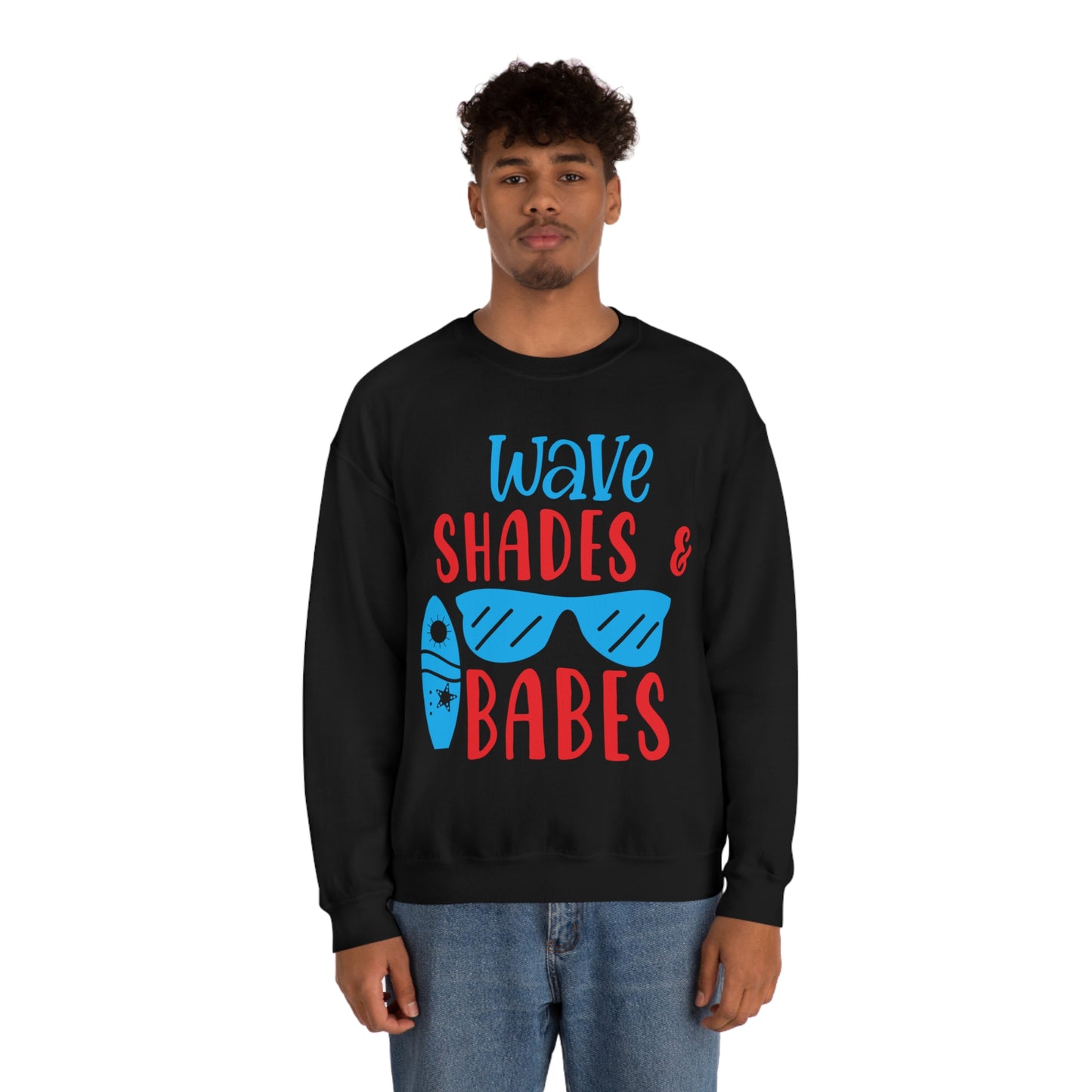 Wave Shades and Babes Crewneck Sweatshirt