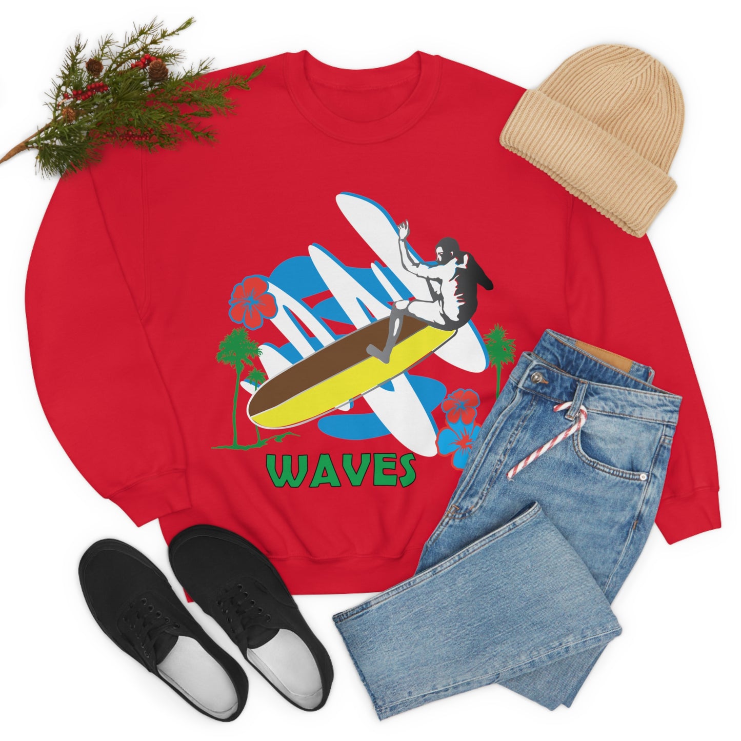 Wave Catching Crewneck Sweatshirt