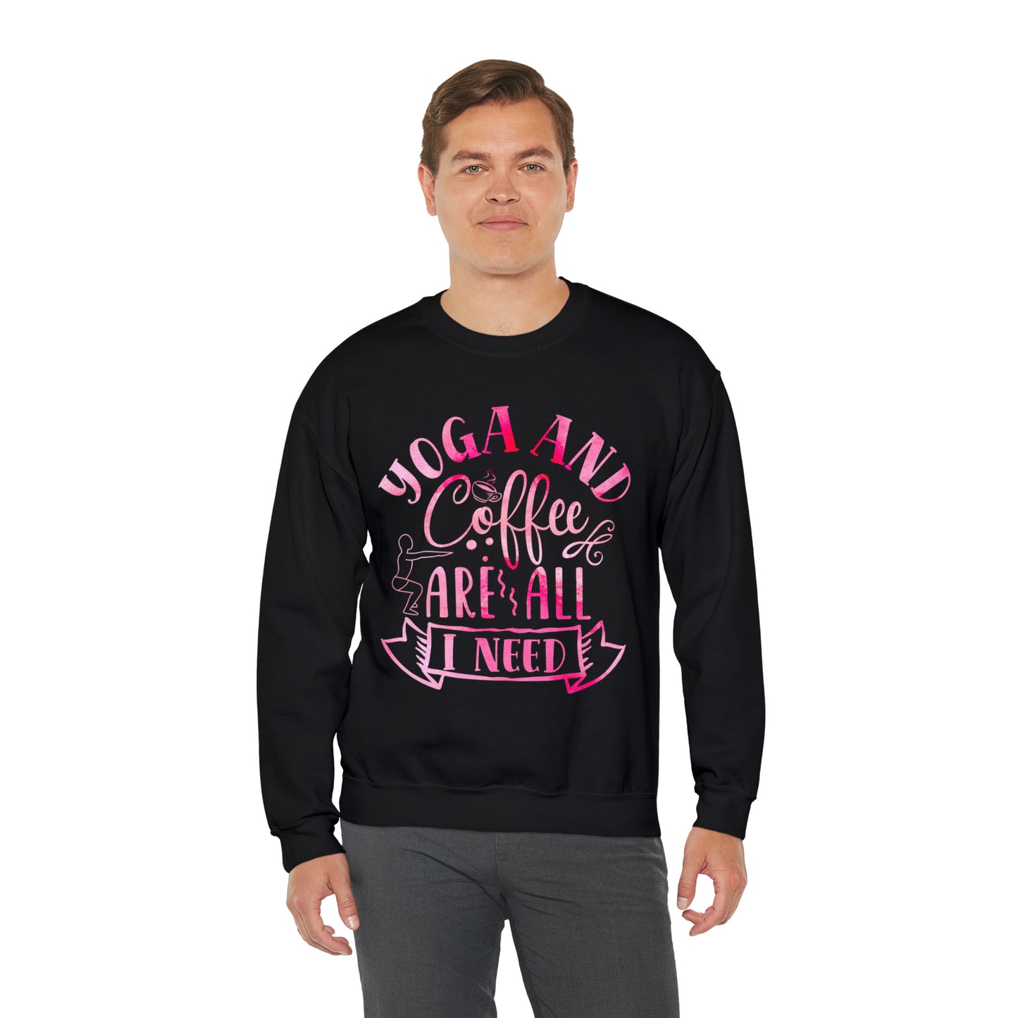 Yoga And Coffee Are All I Need Crewneck Sweatshirt